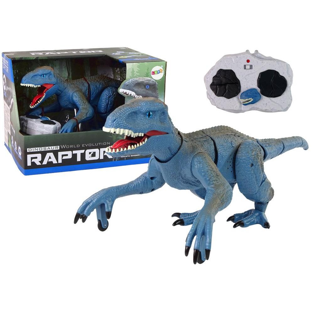Nuotoliniu būdu valdomas dinozauras Velociraptor Sound Roaring Blue-Žaislai, Interaktyvūs žaislai-e-vaikas