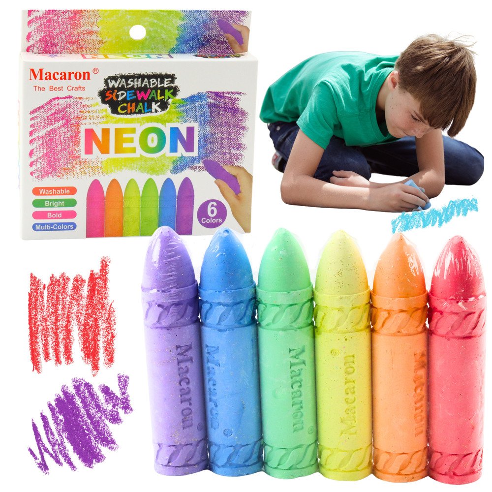 Neoninės kreidos lentai 6 neoninių spalvų kreidelių rinkinys-Mokyklai, kūrybai, Kanceliarija-e-vaikas