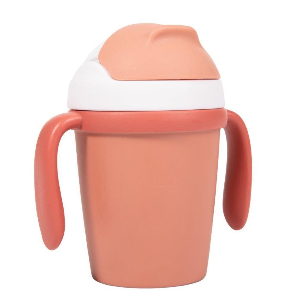 B-Cup gertuvė su šiaudeliu BIOplastic CPLA terraco-Maitinimui, Indai, įrankiai, gertuvės, Puodeliai, gertuvės-e-vaikas