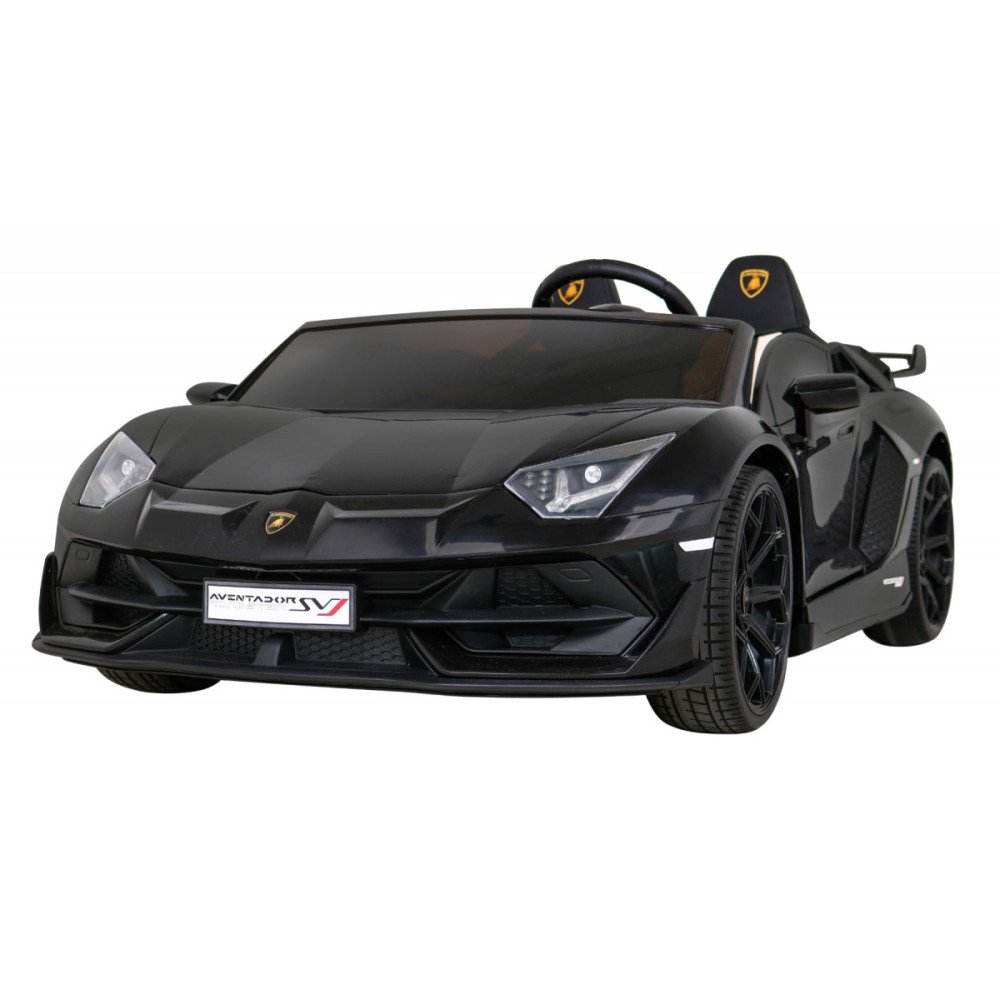 Lamborghini SVJ DRIFT 2 vaikams Juoda + Drifto funkcija + Nuotolinio valdymo pultelis + MP3 LED + Lėtas paleidimas-RAMIZ-e-vaika