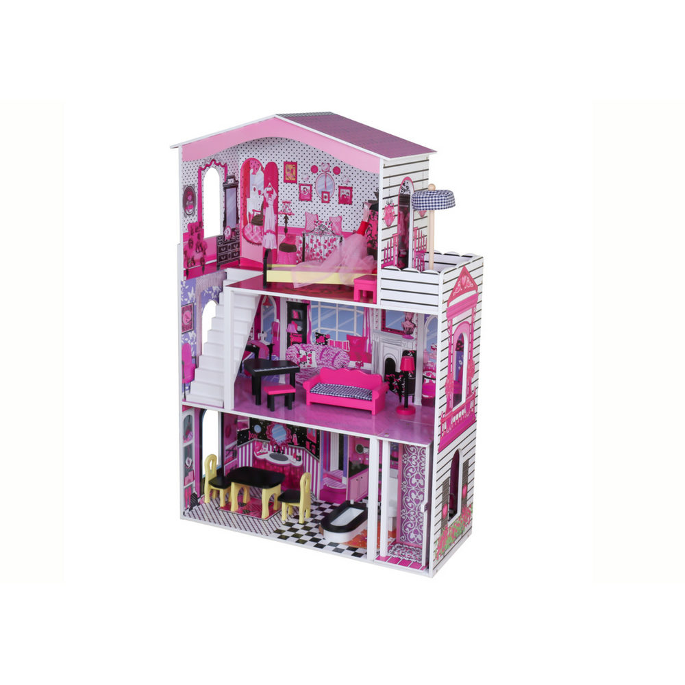 "Dolls' House" medinė vila "Camellia Pink-NAUJOS IMP-e-vaikas
