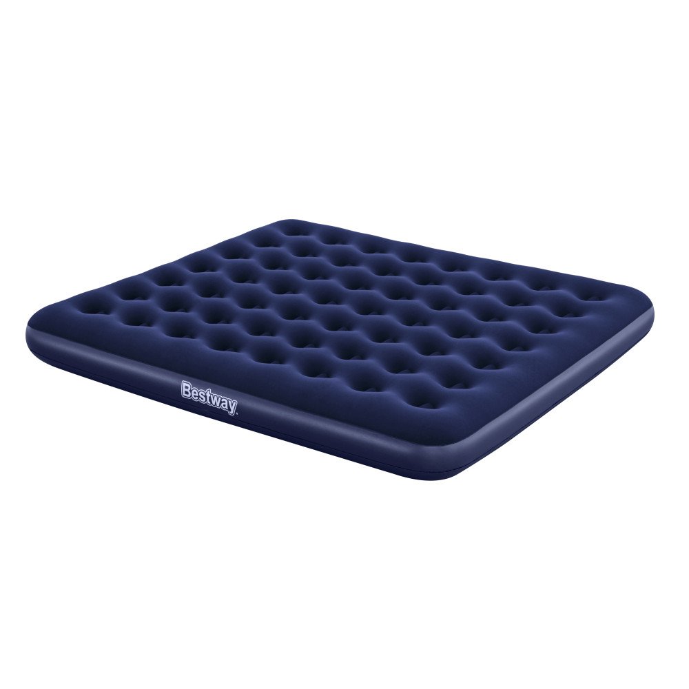 BESTWAY pripučiamas karališkas 2-vietis plaušinis miegamasis čiužinys 203x183x22cm + remonto rinkinys-RAMIZ-e-vaikas