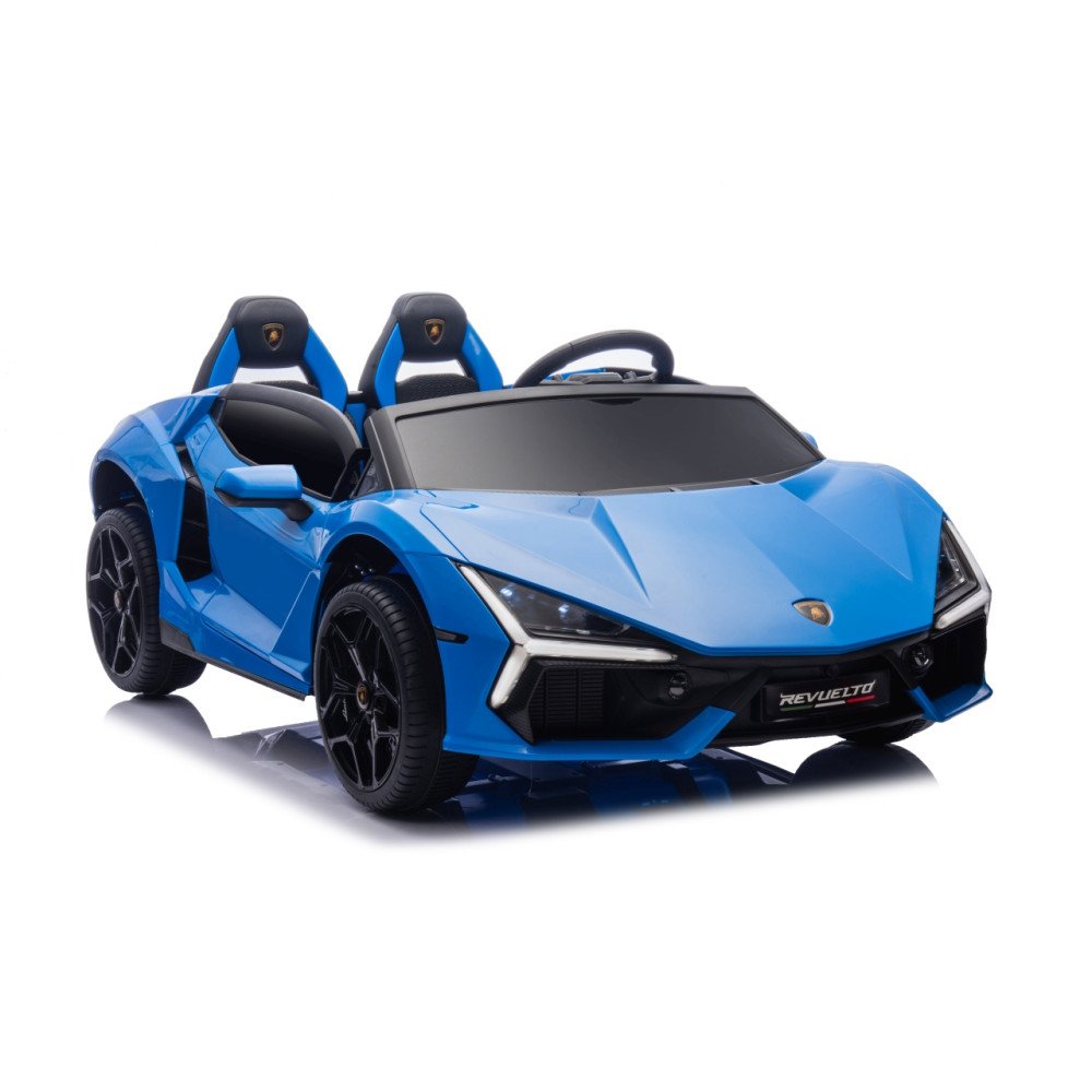 Lamborghini Revuelto XL STRONG mėlynos spalvos transporto priemonė-RAMIZ-e-vaikas