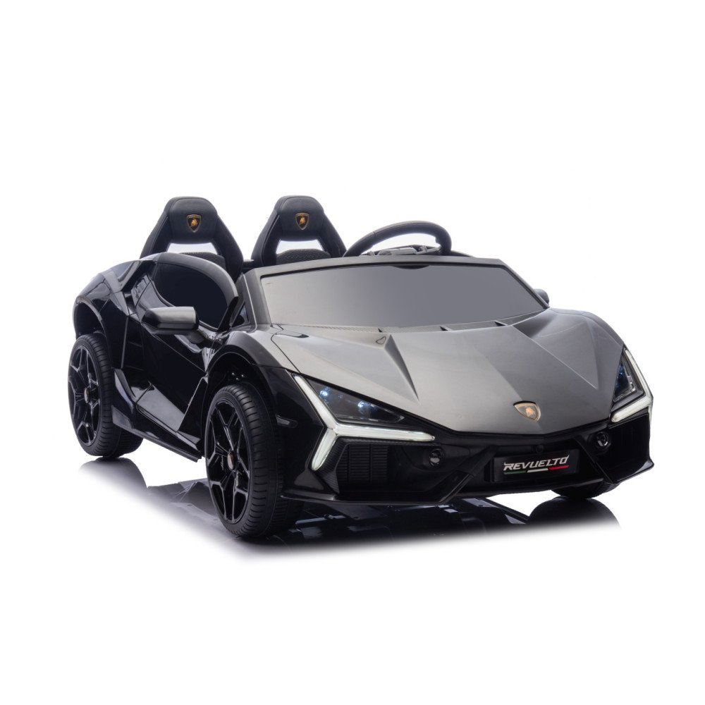 Lamborghini Revuelto XL STRONG transporto priemonė Juoda-RAMIZ-e-vaikas