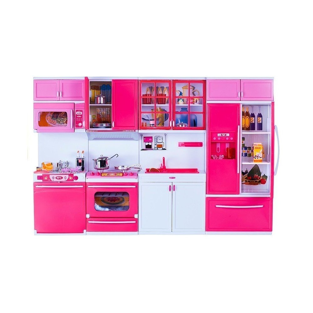 Žaislinė virtuvė su daugybe priedų šviečia-Žaislai, Vaikiškos virtuvėlės-e-vaikas