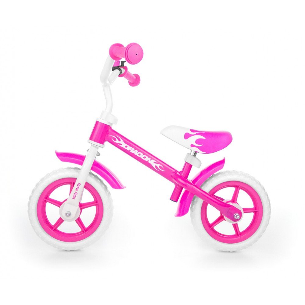 Balansinis dviratis Milly Mally Dragon, rožinis-Judėjimui, Balansiniai dviratukai-e-vaikas