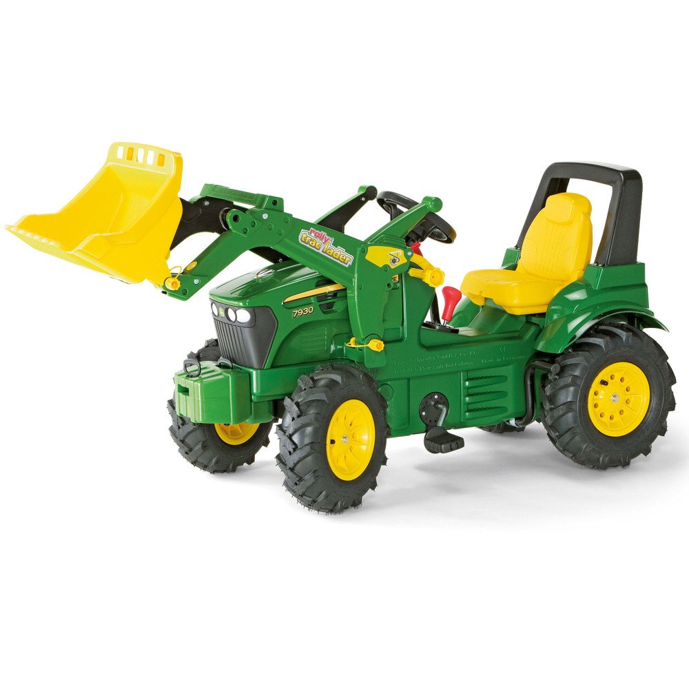 "Rolly Toys John Deere" pedalinio traktoriaus pavaros pripučiami ratai 3-8 metų amžiaus-LEKER-e-vaikas