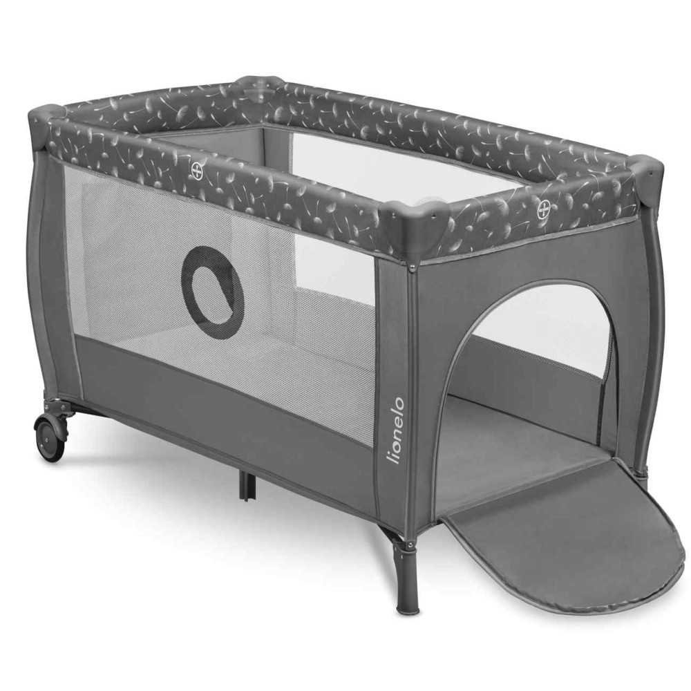 Kelioninė lovytė-maniežas Lionelo Stefi Plus 2in1, Grey White-Miegui, Maniežai, Lionelo maniežai-e-vaikas