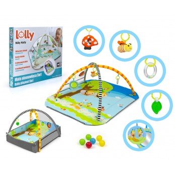 Kūdikių kilimėlis 5in1 Lolly Bees-Žaislai, Kūdikiams, Lavinamieji kilimėliai-e-vaikas