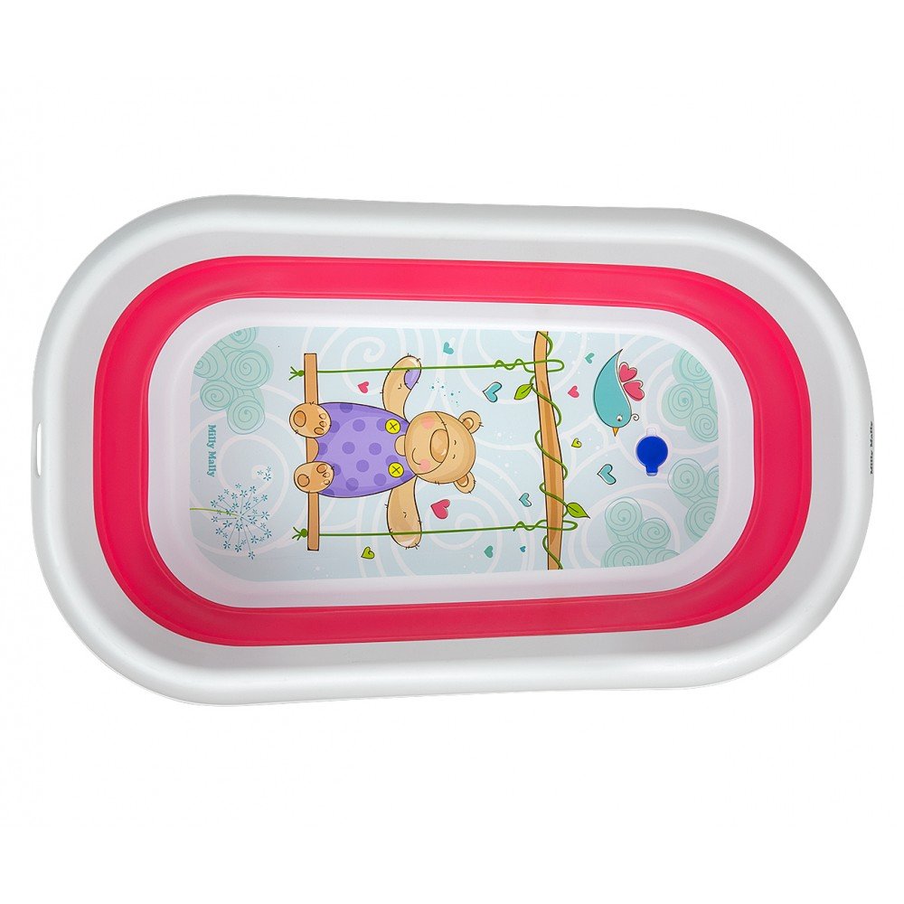Sulankstoma vonia Aqua, rožinė-Priežiūrai, Vonelės, vonios gultukai-e-vaikas