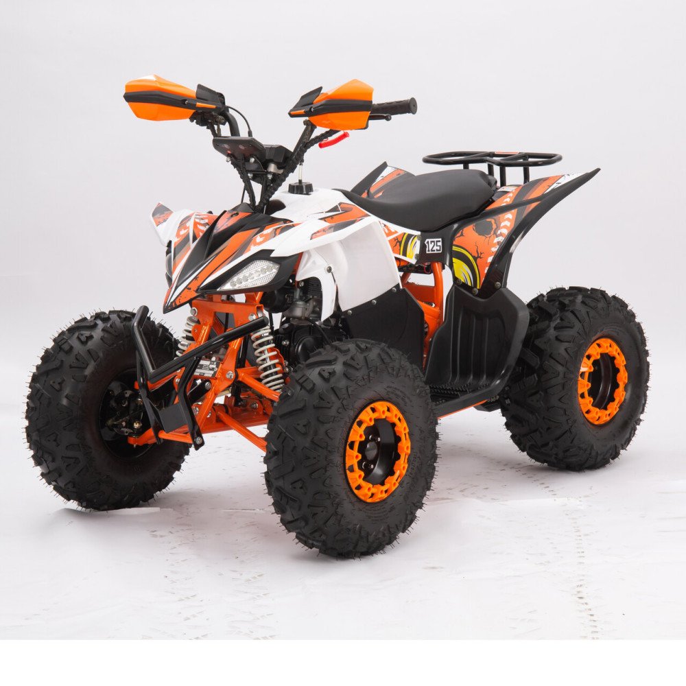 DESERT STORM Oranžinė motorizuota keturratė transporto priemonė-TEST, RAMIZ-e-vaikas