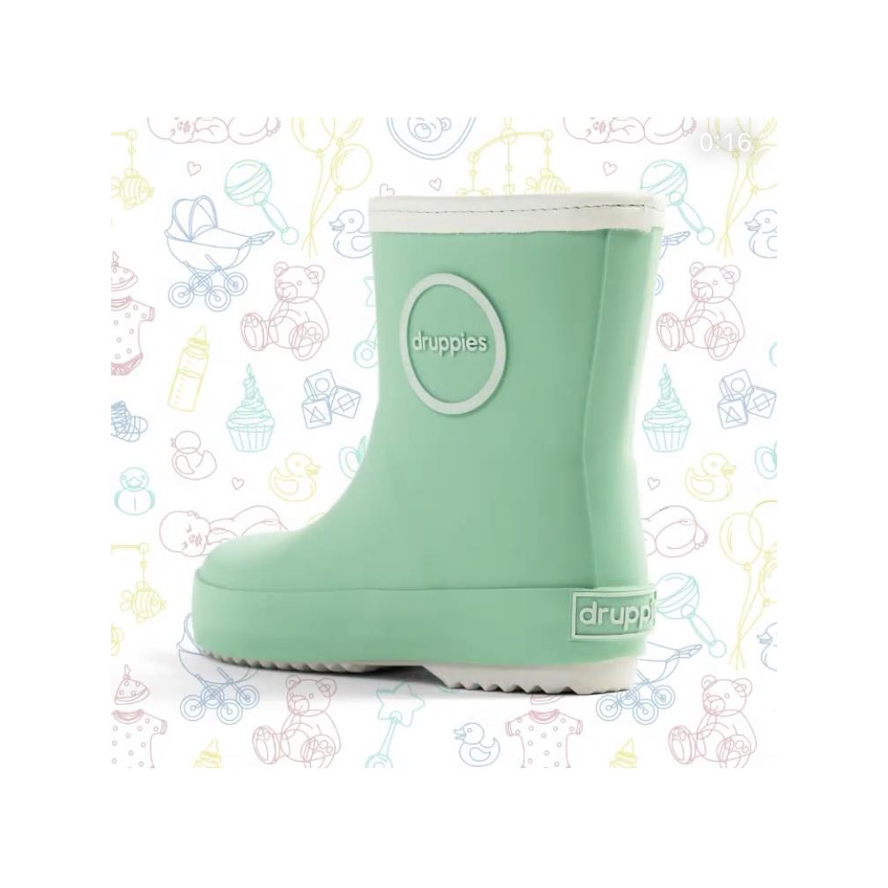 NEWBORN BOOT Druppies pastelinės mėtų spalvos26 wellingtons-Drabužiai ir aksesuarai, Batai-e-vaikas