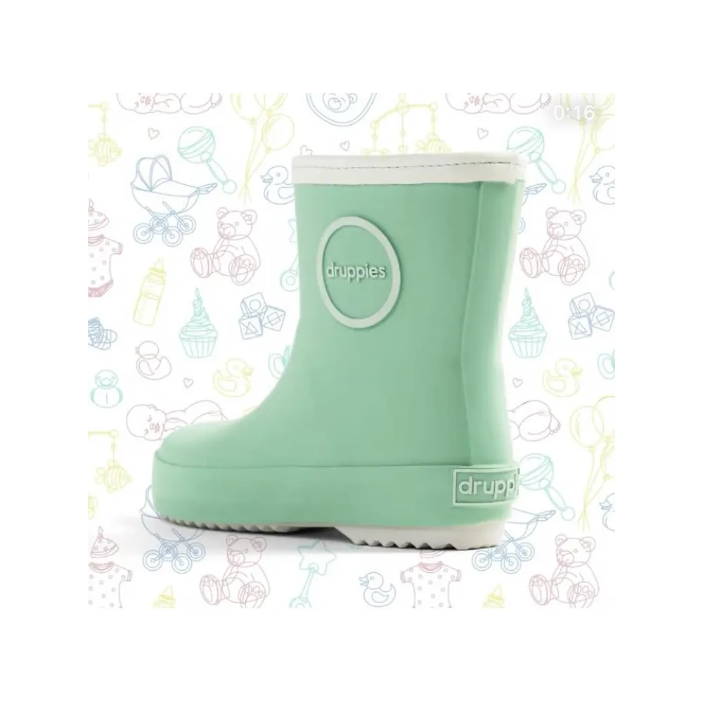 NEWBORN BOOT Druppies pastelinės mėtų spalvos27 wellingtons-Drabužiai ir aksesuarai, Batai-e-vaikas