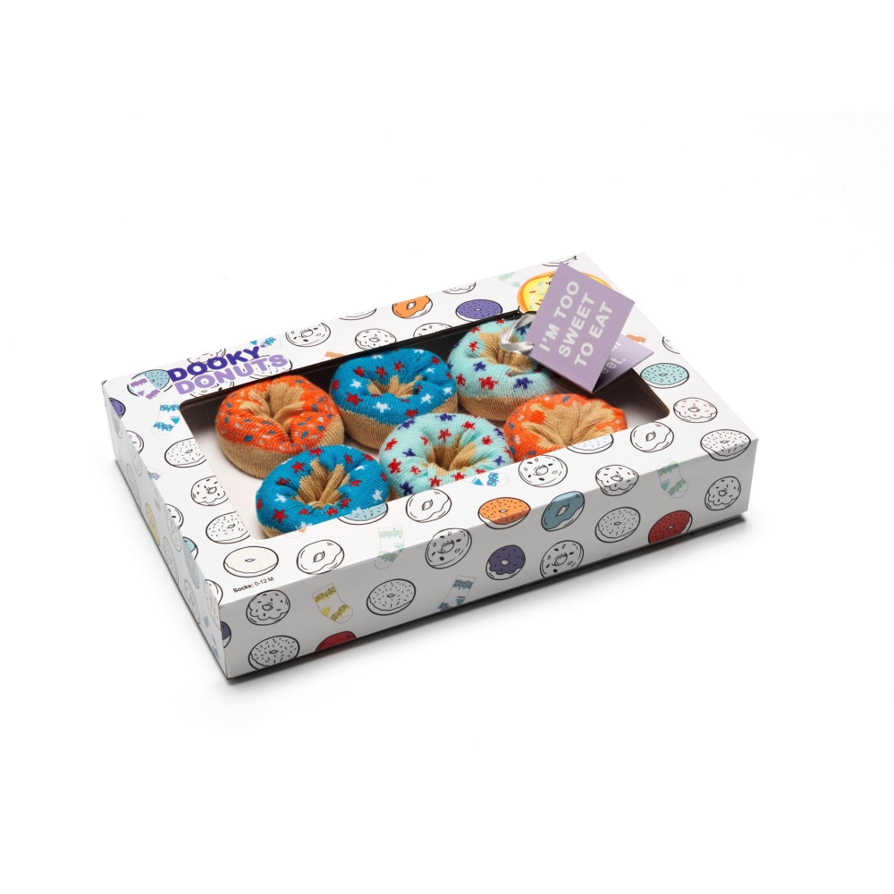 Dooky Gift DONUT kojinės Blueberry Orange 3 poros-Drabužiai ir aksesuarai, Aksesuarai, Drabužiai kūdikiams, Kiti aksesuarai-e-va