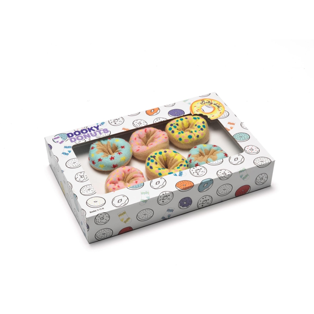 Dooky Gift DONUT Tutti Frutti kojinės 3 poros-Drabužiai ir aksesuarai, Aksesuarai, Drabužiai kūdikiams, Kiti aksesuarai-e-vaikas