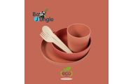 B - indų rinkinys 5 elementai BIOplastic CPLA terakota-Maitinimui, Indai, įrankiai, gertuvės, Indų rinkiniai-e-vaikas