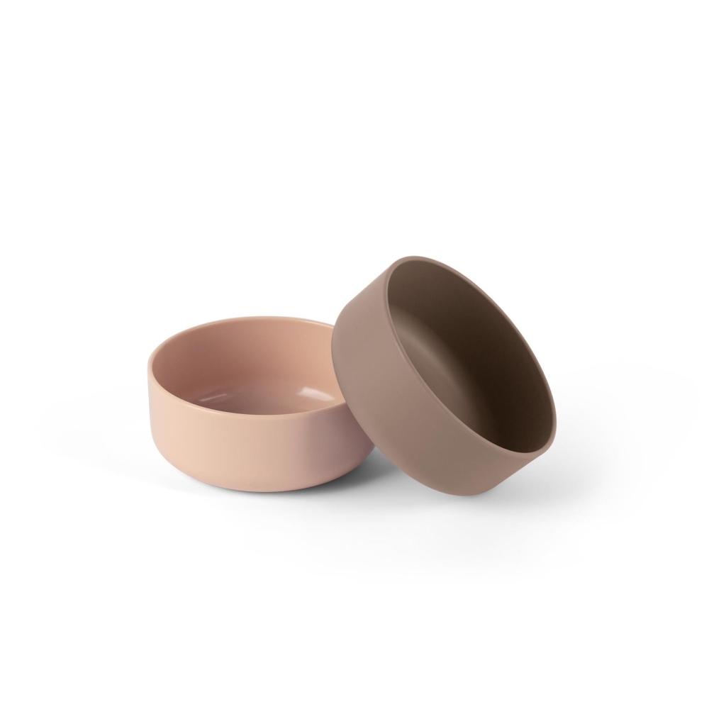 TINY BIObesed Miska dla dzieci 2 szt Nude/ Mocca