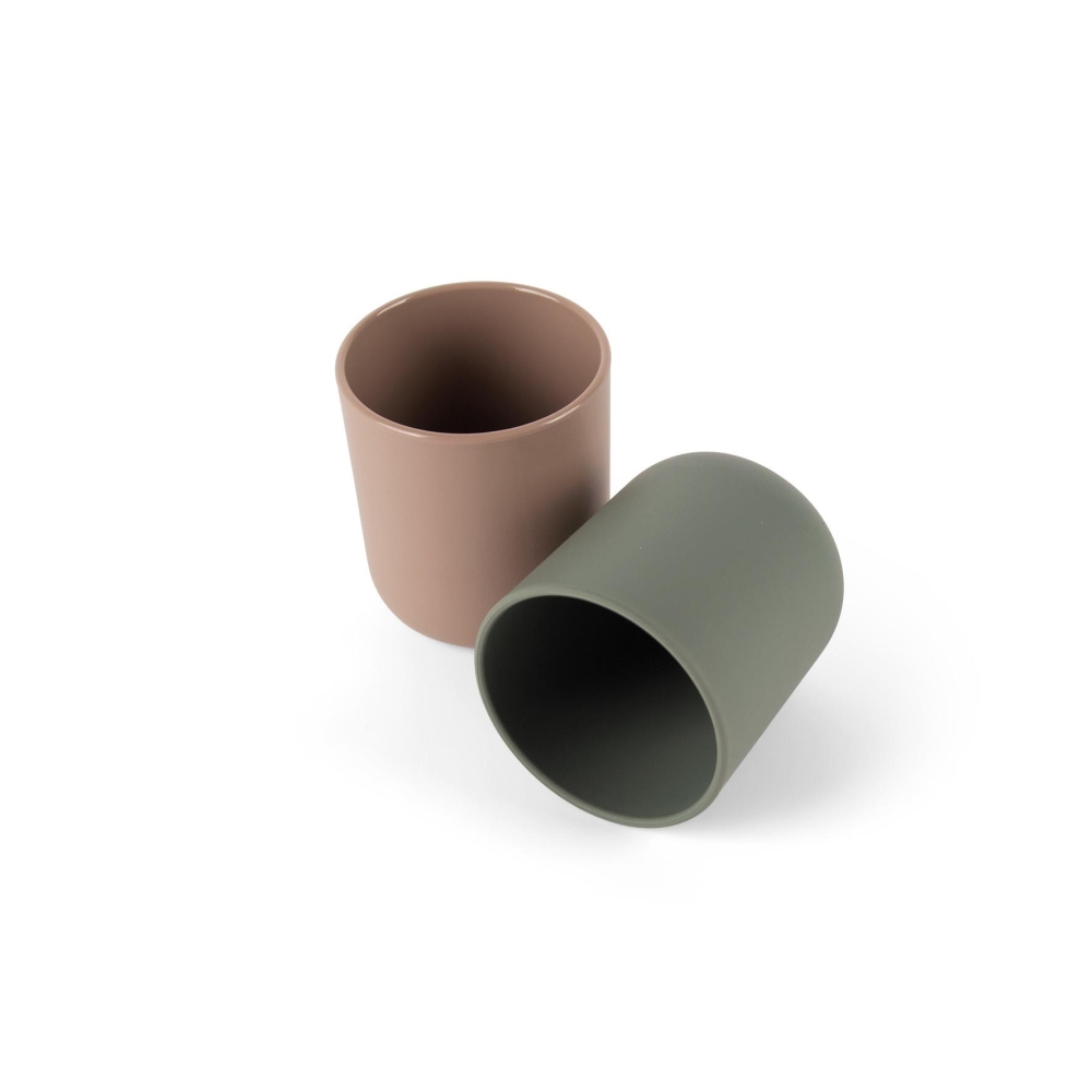 TINY BIObased Kubek dla dzieci 2 szt Mocca/ Olive