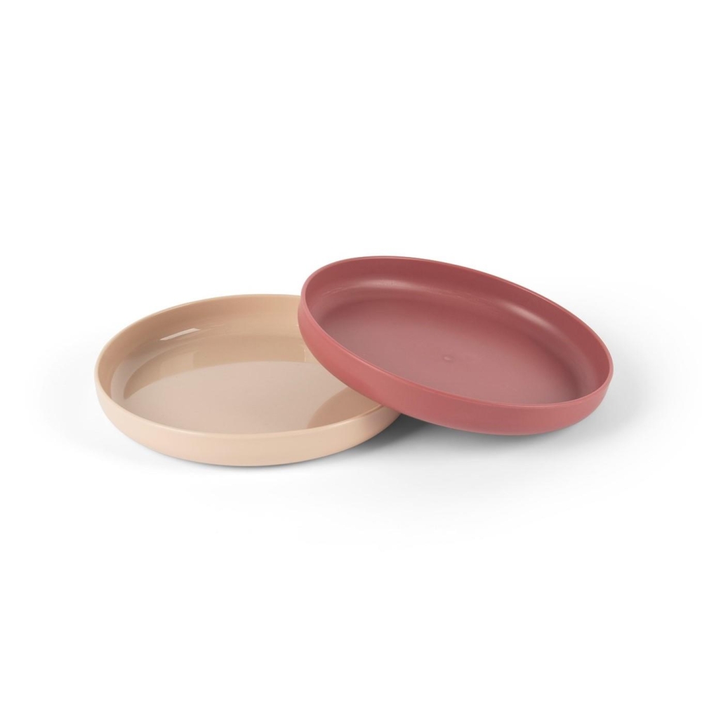 TINY BIObased Talerz dla dziecka 2szt Nude/RubyRed