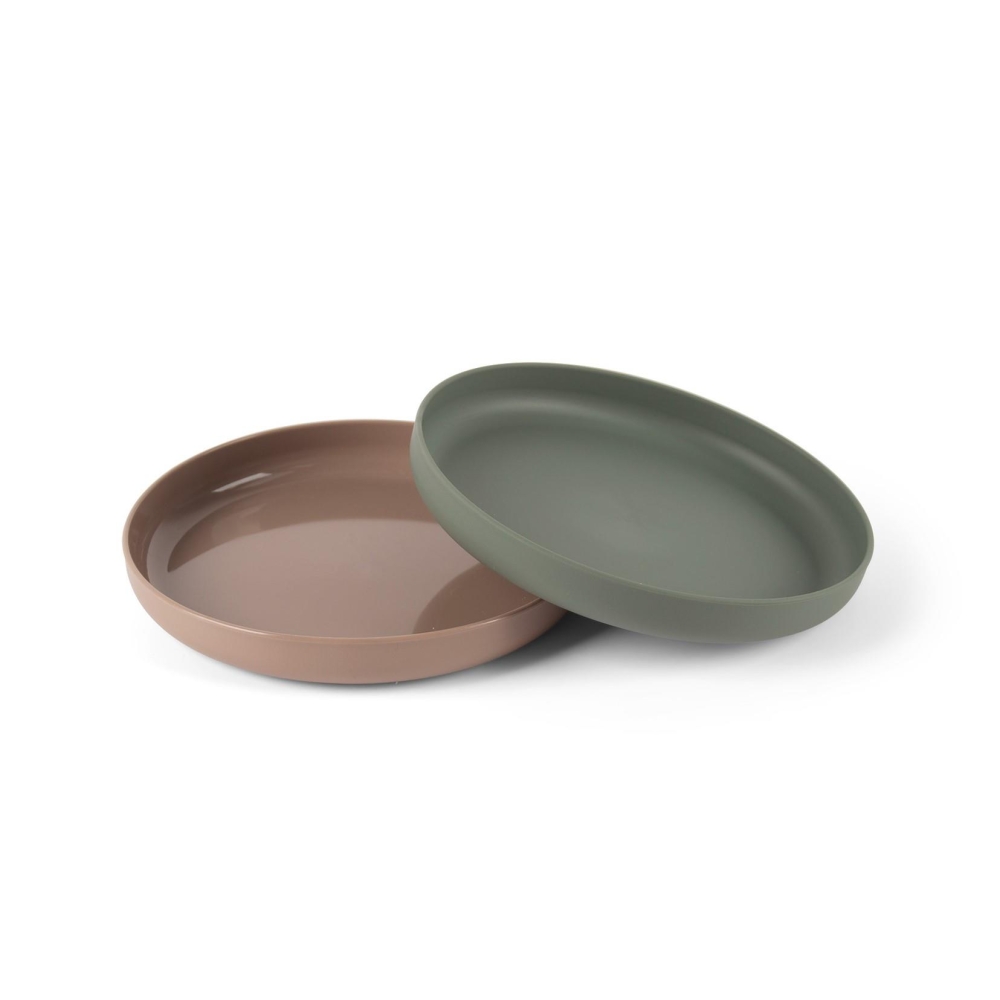 TINY BIObased Talerz dla dziecka 2 szt Mokka/Olive