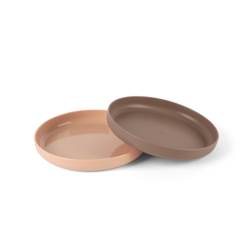 TINY BIObased Talerz dla dziecka 2 szt Nude/ Mocca