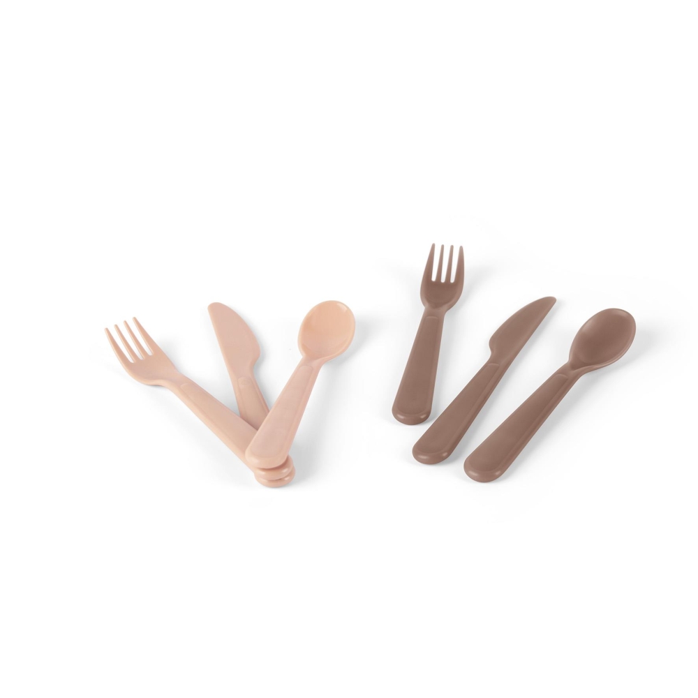 TINY BIObased Sztućce dla dzieci 2 set Nude/ Mocca