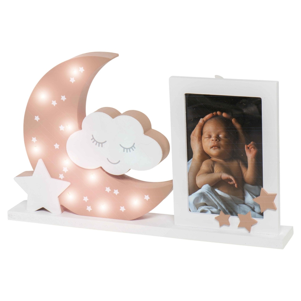 Nuotraukų rėmelis su LED šviesa Mėnulio šviesa DOOKY rose-Dovanoms, Antspaudai, rėmeliai-e-vaikas