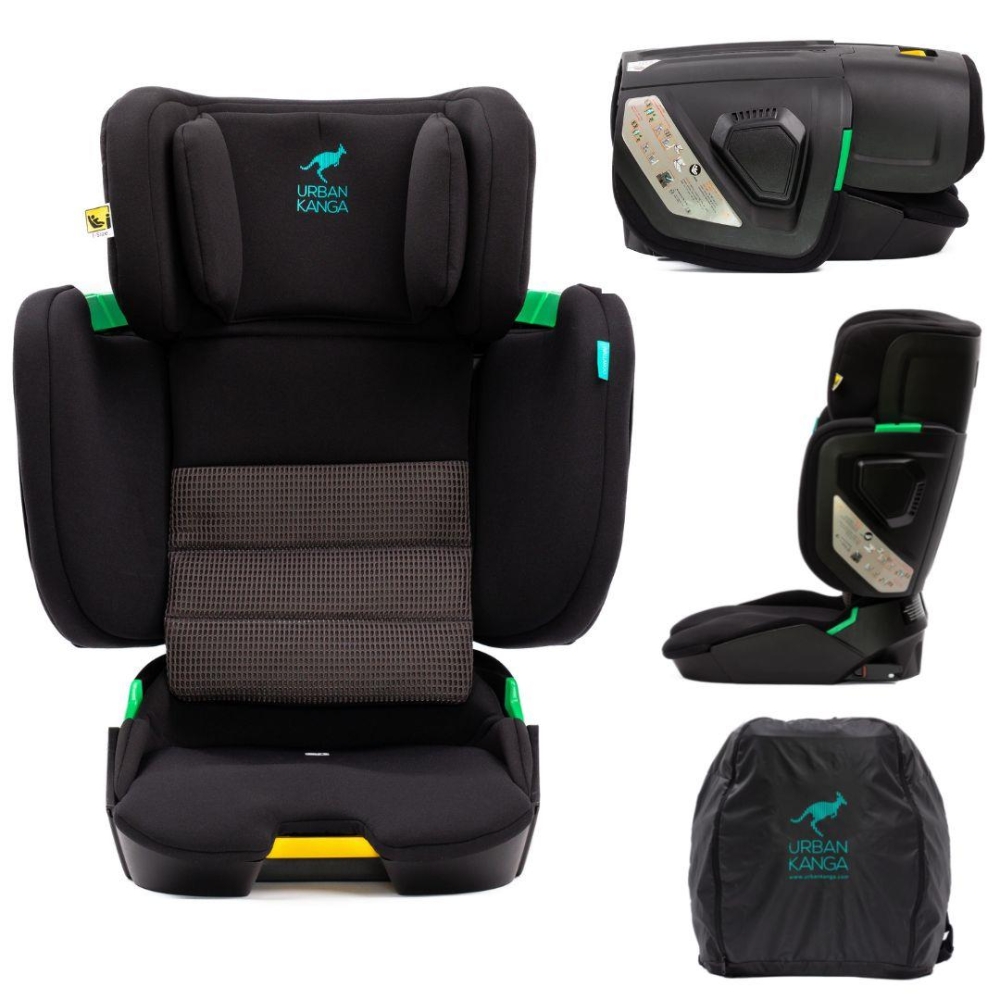 Automobilinė kėdutė Urban Kanga Wallaroo i-Size 100–150 cm, Black-Automobilinės kėdutės, 15-36 kg-e-vaikas