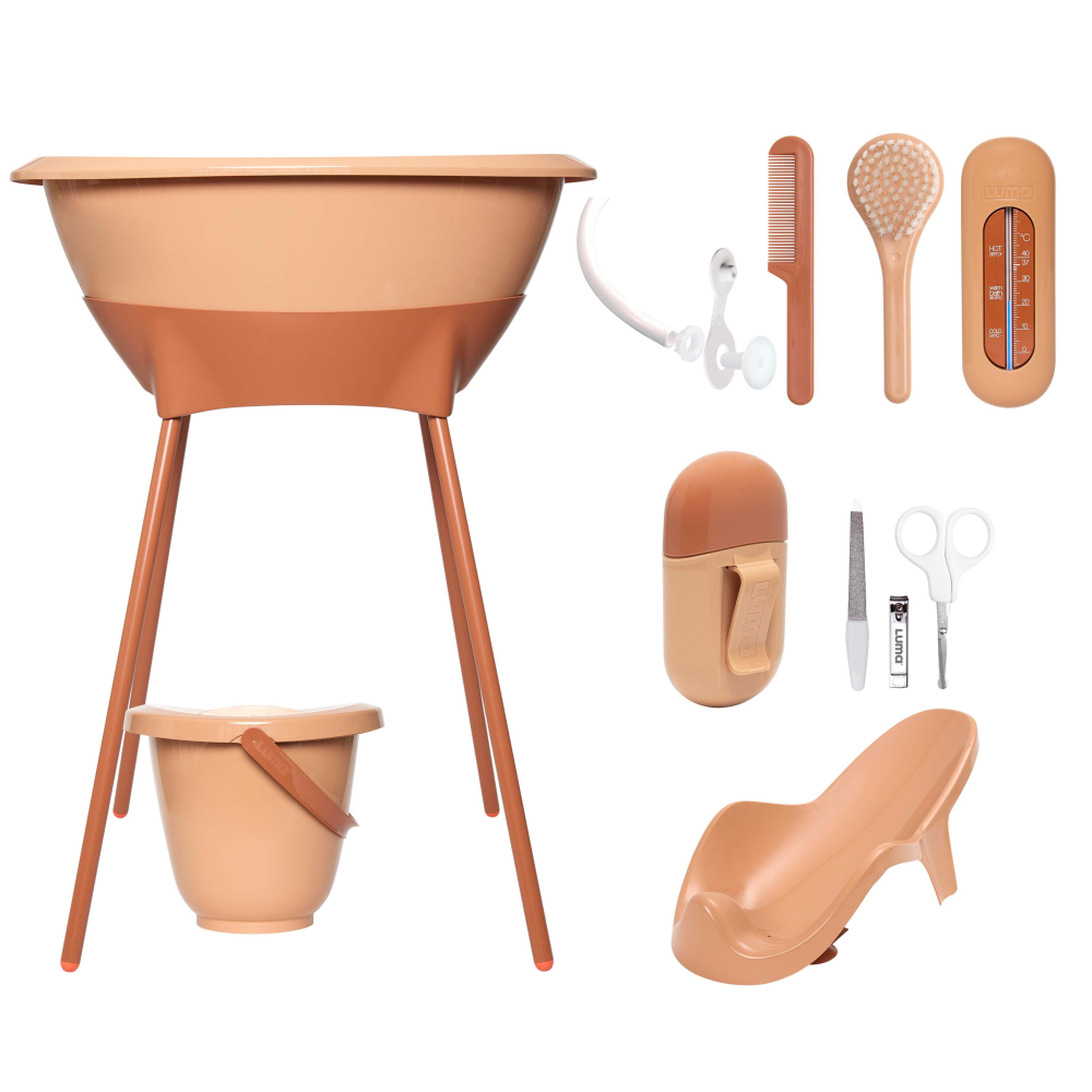 Maudymosi reikmenų rinkinys 8 vnt. LUMA Spiced Copper-Priežiūrai, Vonelės, vonios gultukai, Vonios higiena, Šepečiai ir šukos, Ž