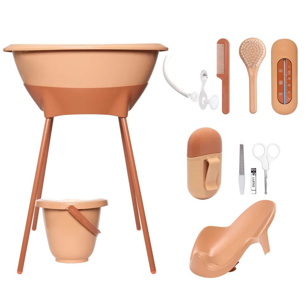 Maudymosi reikmenų rinkinys 8 vnt. LUMA Spiced Copper-Priežiūrai, Vonelės, vonios gultukai, Vonios higiena, Šepečiai ir šukos, Ž