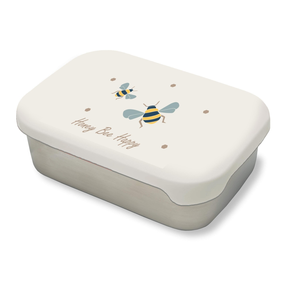Nerūdijančio plieno pietų dėžutė Honeybee Happy Vanilla Copenhage-Maitinimui, Indai, įrankiai, gertuvės, Priešpiečių dėžutės, in
