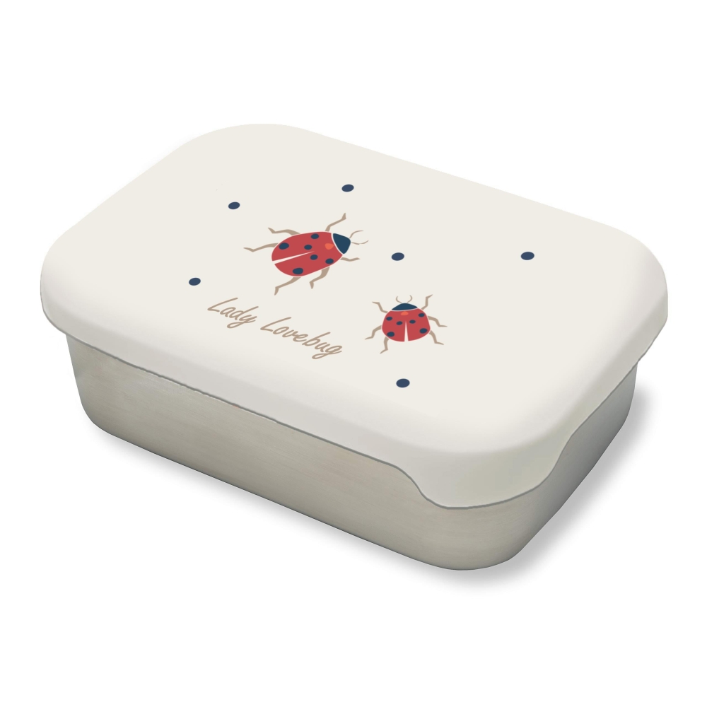 Nerūdijančio plieno pietų dėžutė Lady Lovebug Vanilla Copenhagen-Maitinimui, Indai, įrankiai, gertuvės, Priešpiečių dėžutės, ind
