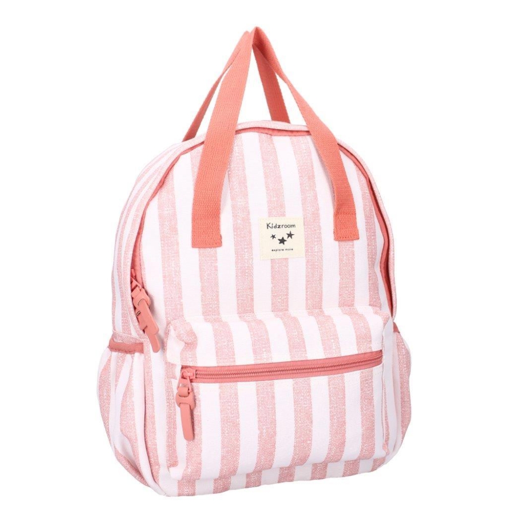 Vaikiška kuprinė L Stripe Frenzy Pink KIDZROOM-Drabužiai ir aksesuarai, Aksesuarai, Rankinės, kuprinės, lagaminai-e-vaikas
