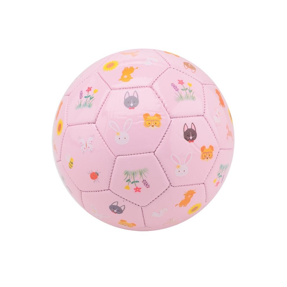 Safari rožinės spalvos dirbtinės odos Happy World kamuoliukas, 14 cm-Žaislai, Lauko žaislai, Lauko žaidimai ir sporto prekės, Ka