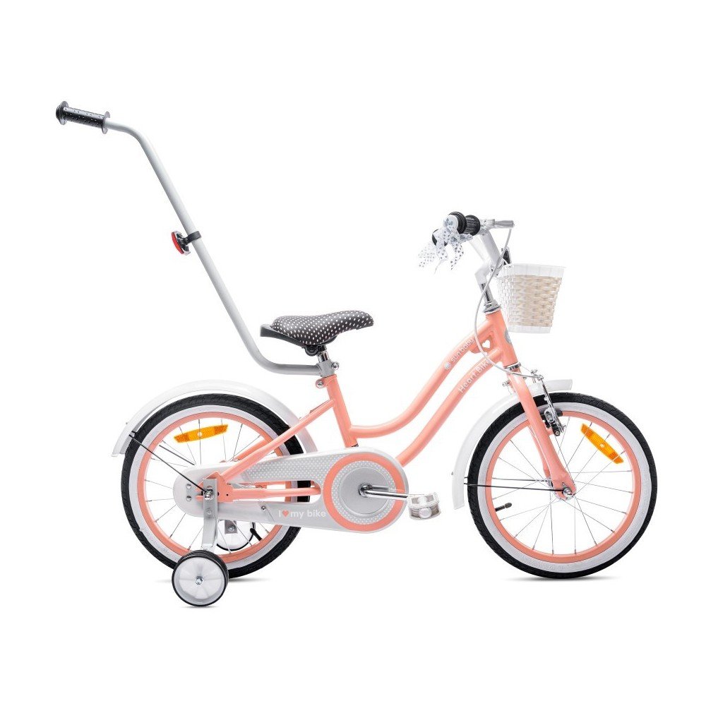Vaikiškas dviratis Heart, 16 colių, abrikosų spalva-Judėjimui, Dviratukai, Dviratukai-e-vaikas