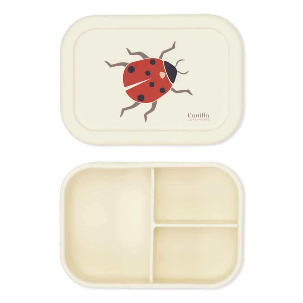 Silikoninė pietų dėžutė Ladybug 700 ml-Maitinimui, Indai, įrankiai, gertuvės, Priešpiečių dėžutės, indeliai-e-vaikas