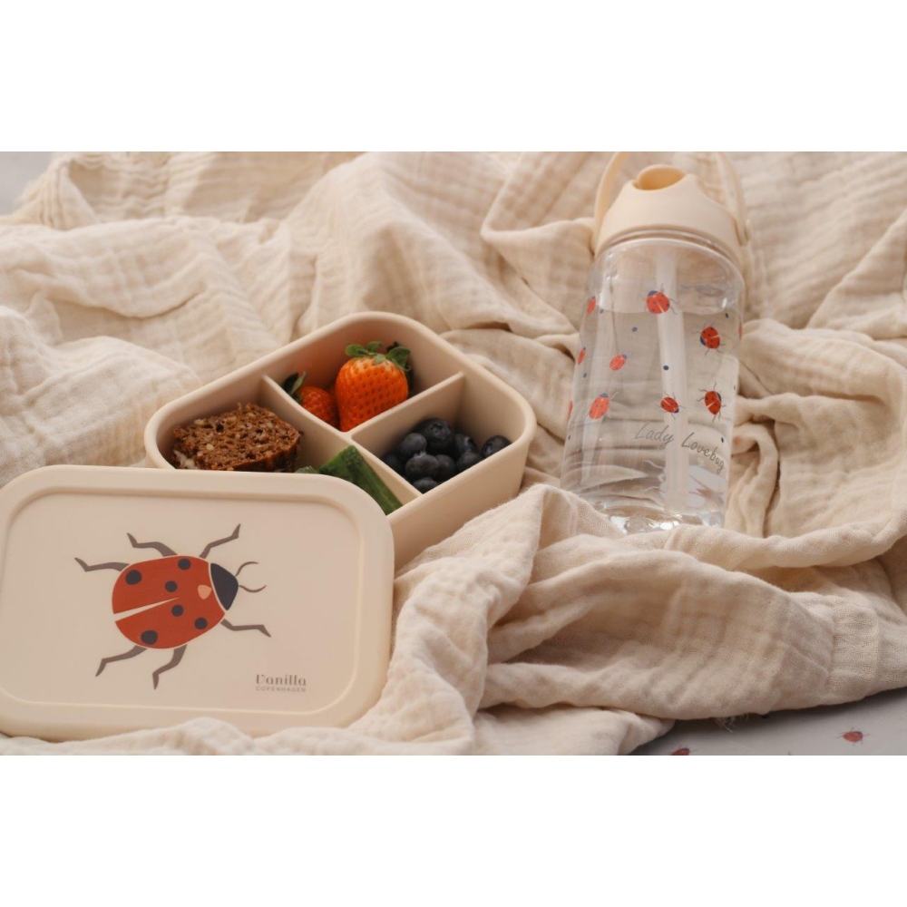 Silikoninė pietų dėžutė Ladybug 700 ml-Maitinimui, Indai, įrankiai, gertuvės, Priešpiečių dėžutės, indeliai-e-vaikas