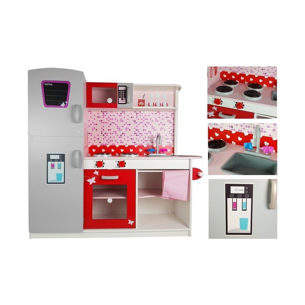 Medinė virtuvė Jola šaldytuvas mikrobangų krosnelė-Žaislai, Vaikiškos virtuvėlės-e-vaikas
