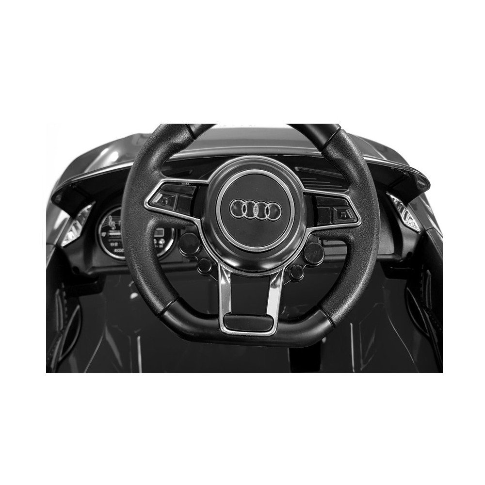 Elektromobilis Audi R8 Spyder, baltas-Elektromobiliai, Mašinos-e-vaikas