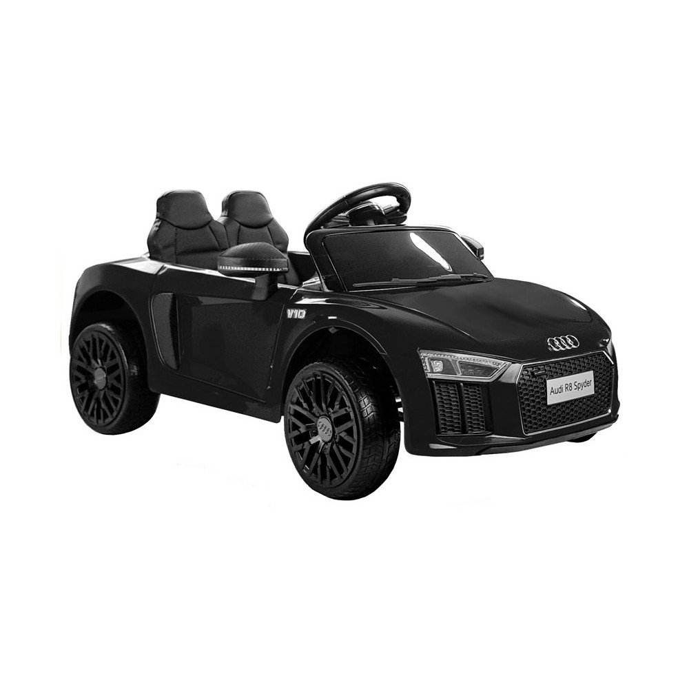 Elektromobilis Audi R8 Spyder, juodas-Elektromobiliai, Mašinos-e-vaikas