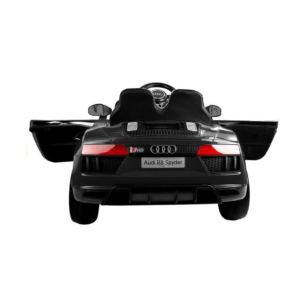 Elektromobilis Audi R8 Spyder, juodas-Elektromobiliai, Mašinos-e-vaikas