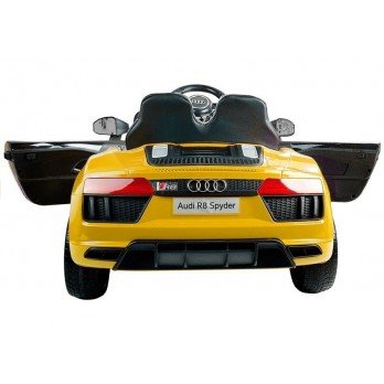 Elektromobilis Audi R8 Spyder, geltonas-Elektromobiliai, Mašinos-e-vaikas