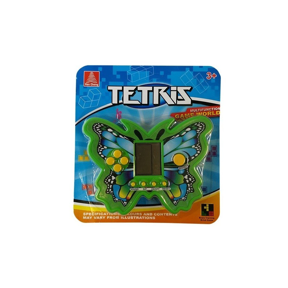 Elektroninis žaidimas Tetris Butterfly Green-Žaislai, Lavinamieji žaislai, Stalo žaidimai, Kiti lavinamieji žaislai-e-vaikas