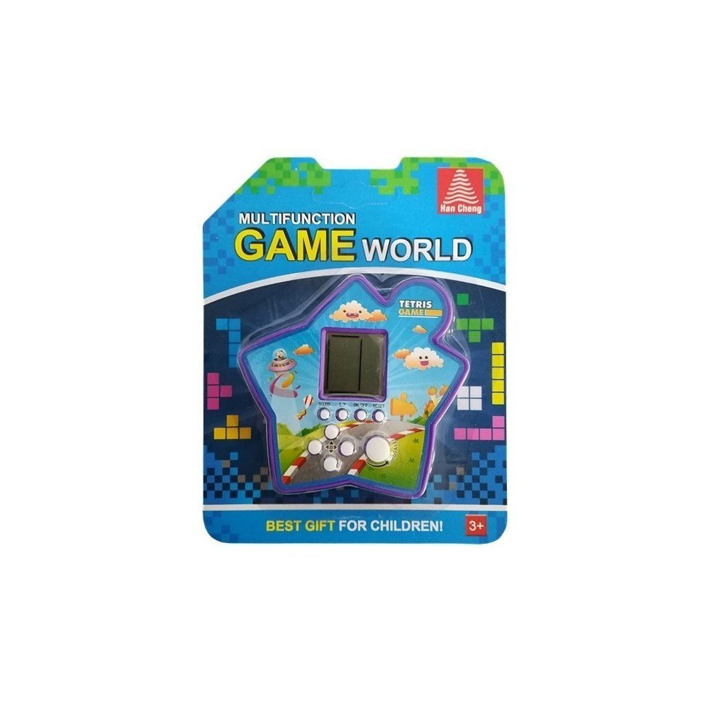 Elektroninis kišeninis žaidimas Tetris Star Purple-Žaislai, Lavinamieji žaislai, Stalo žaidimai, Kiti lavinamieji žaislai-e-vaik