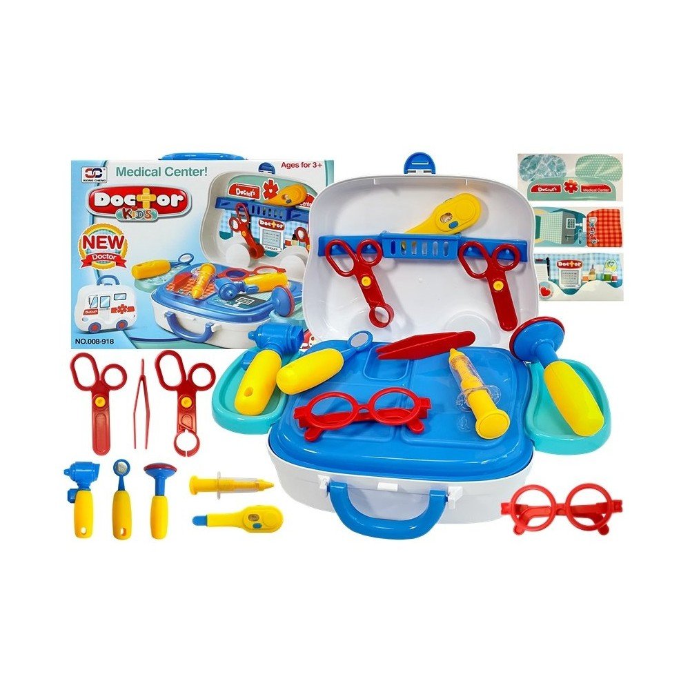 Medicinos rinkinys vežimėlio dėkle-Profesijos, buities žaislai-e-vaikas