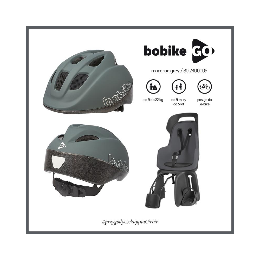 Fotelik row. Bobike GO 1P do ramy Marsmallow Mint