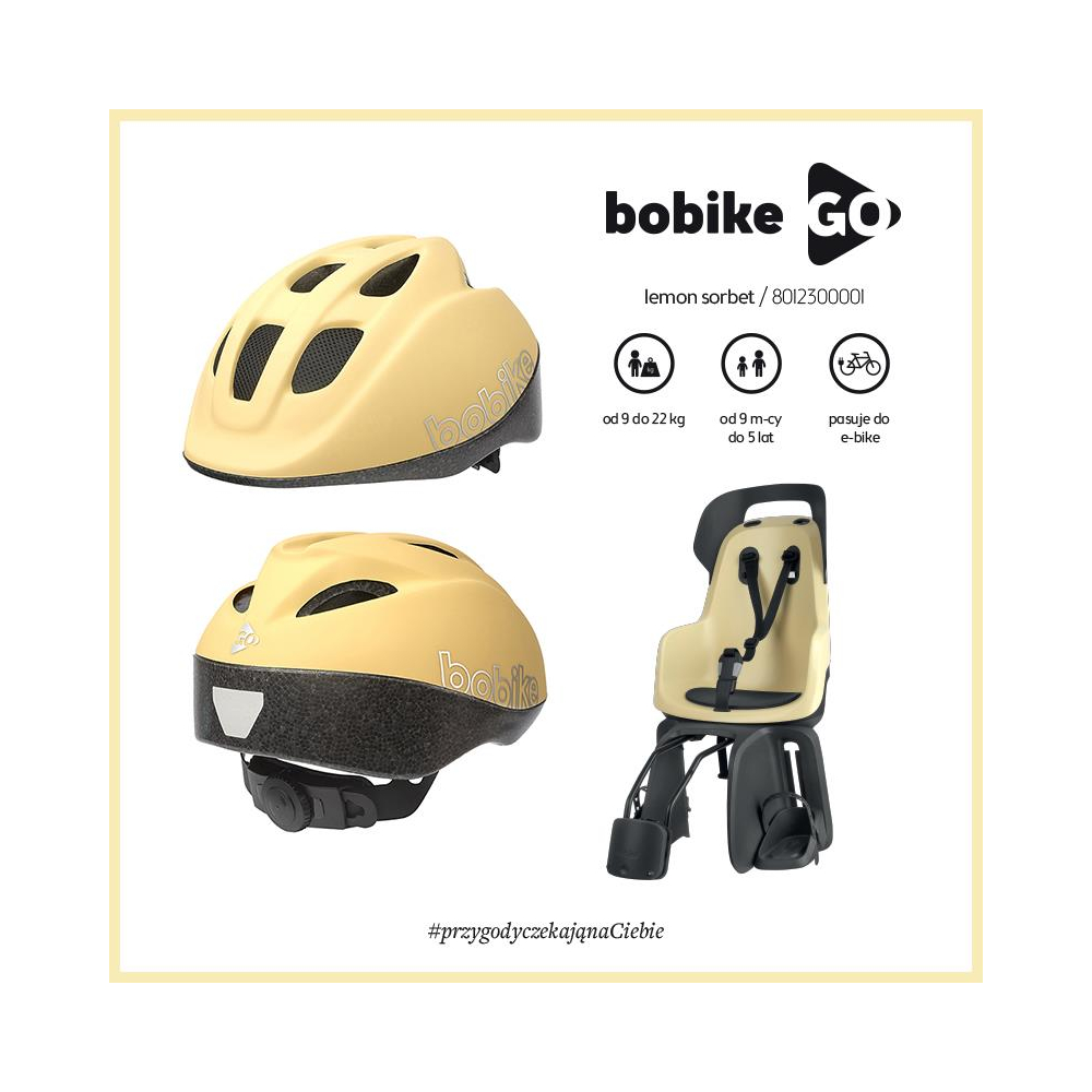 Dviračio kėdutė Bobike GO 1P Marsmallow Mint-Judėjimui, Dviračių kėdutės ir jų priedai-e-vaikas