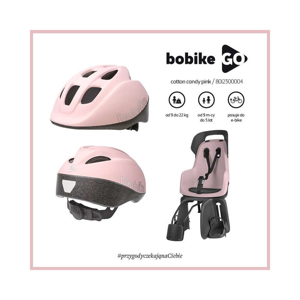 Dviračio kėdutė Bobike GO 1P Marsmallow Mint-Judėjimui, Dviračių kėdutės ir jų priedai-e-vaikas