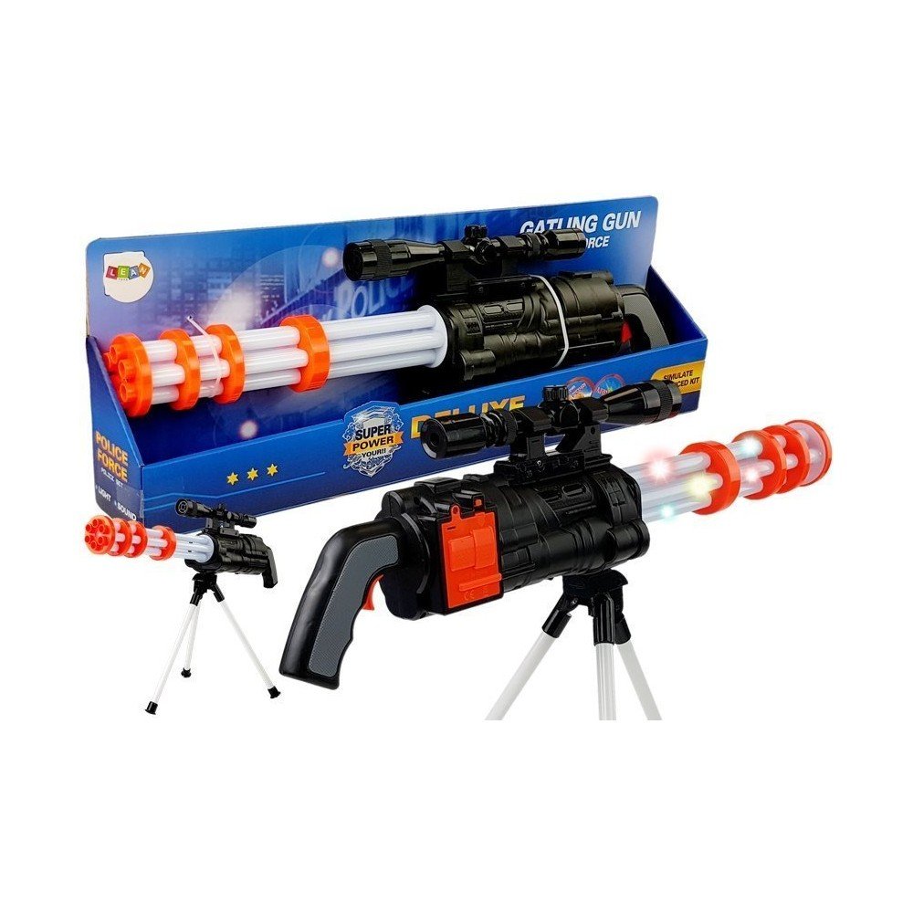 Baterija Snaiperio šautuvas Policijos rotacinė patranka 62 cm-Žaisliniai ginklai-e-vaikas