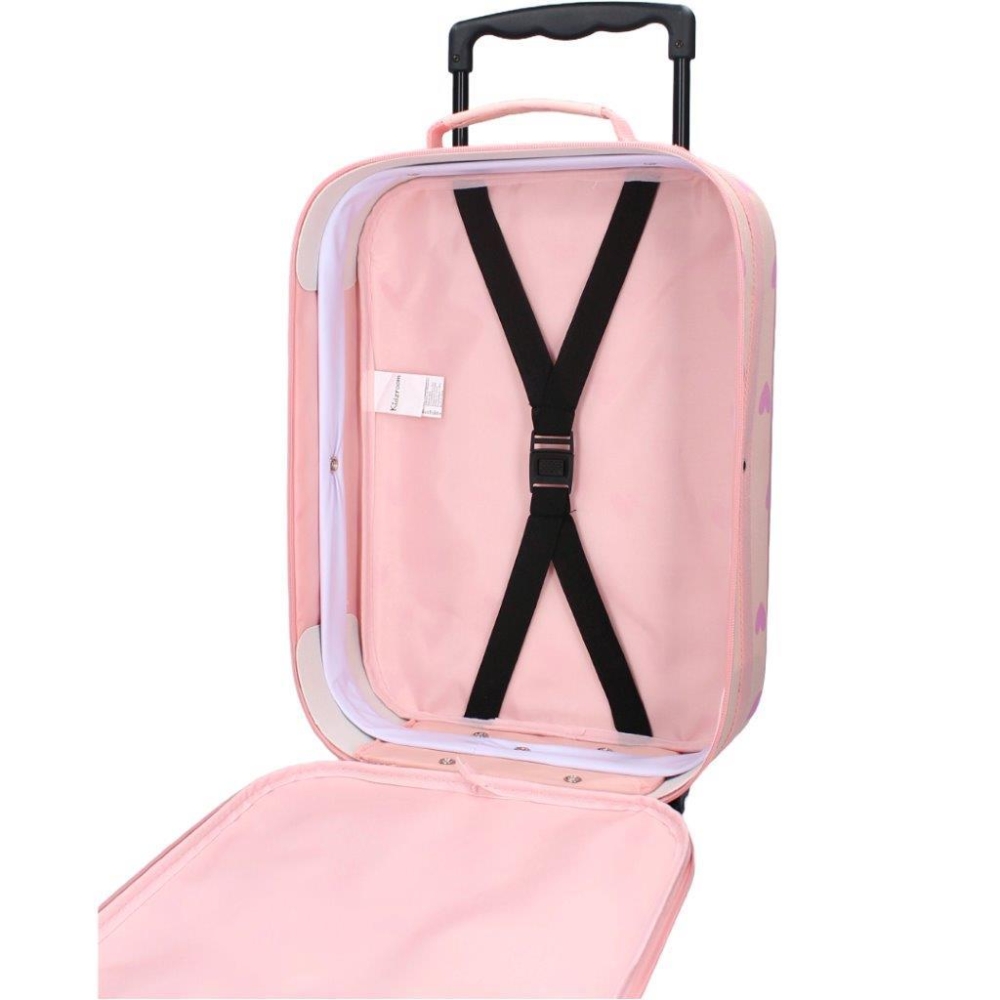 Vaikiškas lagaminas KIDZROOM Magical Heart pink-Drabužiai ir aksesuarai, Aksesuarai, Rankinės, kuprinės, lagaminai-e-vaikas